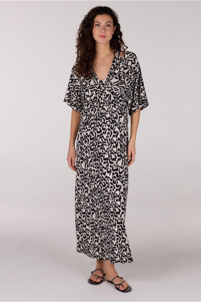 FUAN HS25 SHIRT VA 134 KNOT DETAIL 000124 LEOPARD